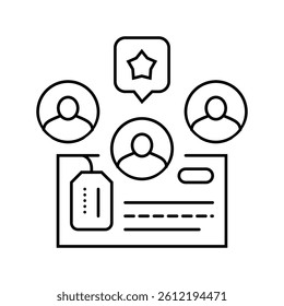 lead scoring technical sales engineer line icon vector. lead scoring technical sales engineer sign. isolated contour symbol black illustration