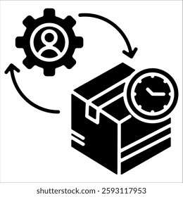 Lead Time Simple Icon Vector Illustration Concept