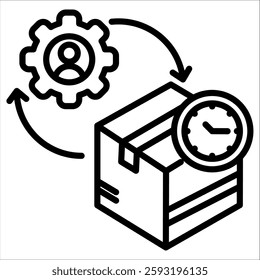 Lead Time Simple Icon Vector Illustration Concept