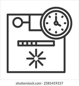 Lead Times Icon Vector Illustration Outline