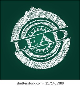 lead written on a blackboard