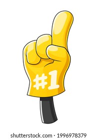 Leader arm gesture. First, best, winner, Isolated on white background. Eps10 vector illustration.