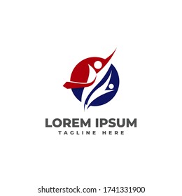 Leader Bbusiness with Tie Logo Vector Icon Illustration