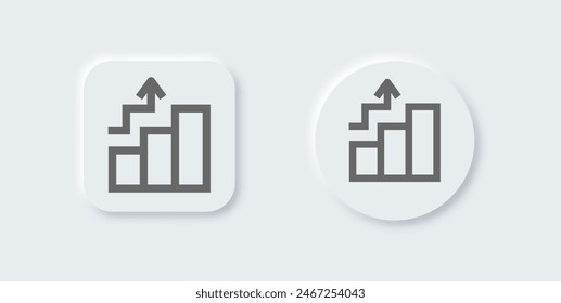 Leader board line icon in neomorphic design style. Competition signs vector illustration.