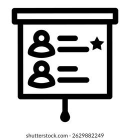 Leader Board Simple Vector Icon Collection