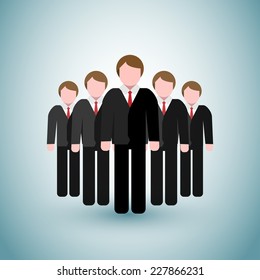 Leader Business Men Icons 