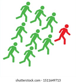 leader of business team, forward to your goal