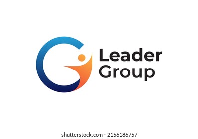 Leader Center Group G Letter Logo Template