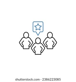 Leader concept line icon. Simple element illustration. Leader concept outline symbol design.