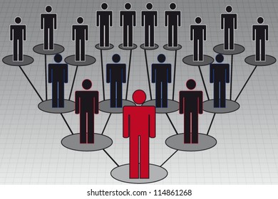 Leader concept management teamwork illustration