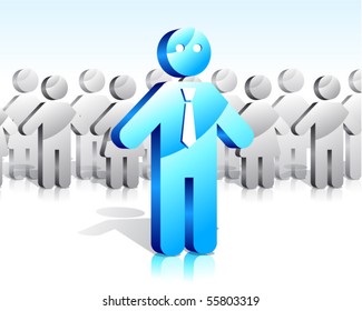 Leader concept. Vector
