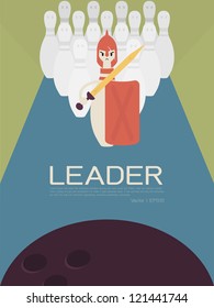 Leader conceptual, vector