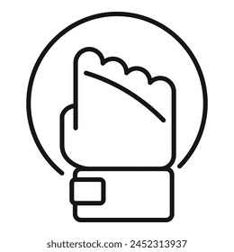 Leader fist rise up icon outline vector. Leadership success. Motivation move