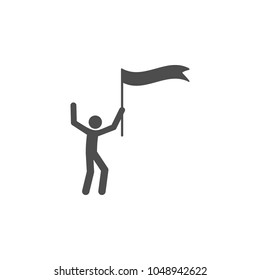 leader with a flag icon. Element of leader elements illustration. Premium quality graphic design icon. Signs and symbols collection icon for websites, web design, mobile app on white background