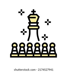 leader of game color icon vector. leader of game sign. isolated symbol illustration
