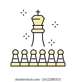 leader of game color icon vector. leader of game sign. isolated symbol illustration