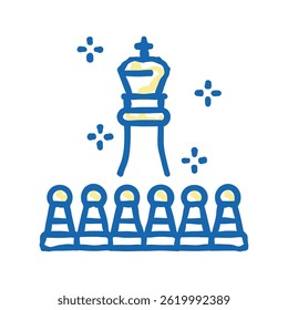 leader of game doodle icon sketch vector. leader of game sign. isolated symbol illustration