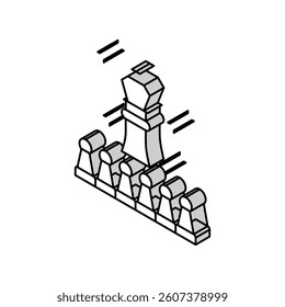 leader of game isometric icon vector. leader of game sign. isolated symbol illustration