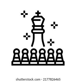 leader of game line icon vector. leader of game sign. isolated contour symbol black illustration