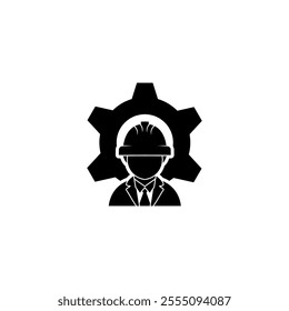 Leader and Gear icon. Project management icon, Action Plan icon concepts