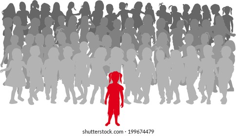 Leader - a group of children.