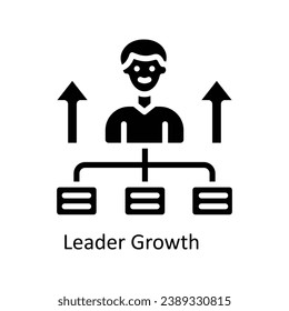 Leader Growth vector  Solid Design illustration. Symbol on White background EPS 10 File