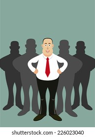 Leader and his team.