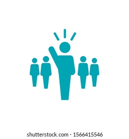 Leader Icon. Business Concept. Flat Design. Isolated Illustration.