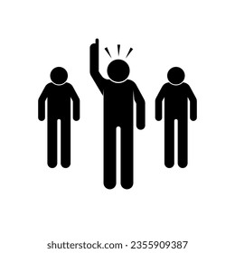 Leader Icon. Chief, Head. Principal, Boss. Commander, Captain. Controller Symbol.          