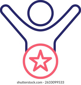 Leader Icon Color Vector Illustration