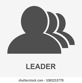 leader icon. Flat design vector illustration
