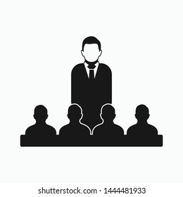 Leader icon. Flat style vector EPS.