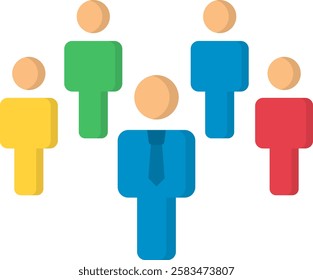 Leader Icon Flat Vector Illustration