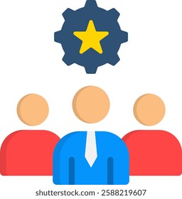 Leader Icon Flat Vector Illustration