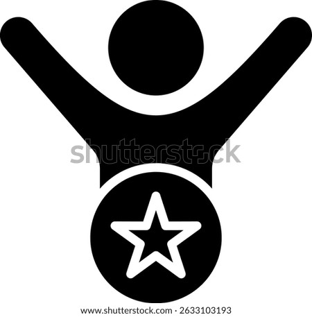 Leader Icon Glyph Vector Illustration