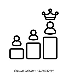 Leader Icon. leadership sign. vector illustration