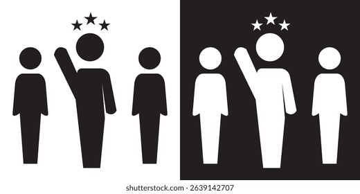 Leader Icon .  leadership vector.  Vector illustration . EPS 10 AI