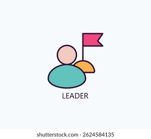 Leader Icon Or Logo Isolated Illustration