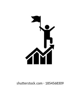 Leader icon, logo isolated on white background
