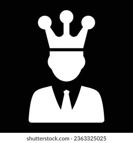 The leader icon, the logo on a black background