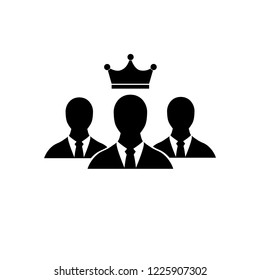 The leader icon, the logo on a white background