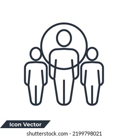 Leader icon logo vector illustration. leadership symbol template for graphic and web design collection