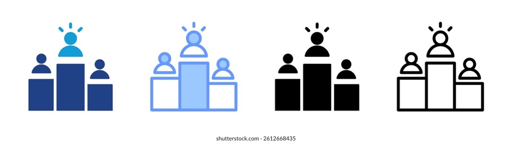 Leader icon set multiple style collection