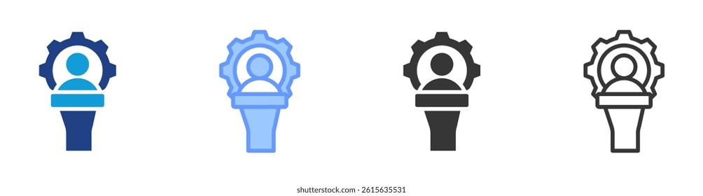 Leader icon set multiple style collection