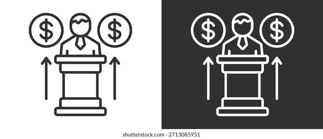 Conjunto De Iconos De Líder Colección De Vector Aislado En Blanco Y Negro