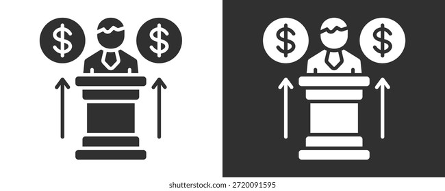 Conjunto De Iconos De Líder Colección De Vector Aislado En Blanco Y Negro