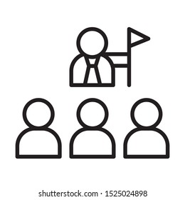 Leader icon. Simple design. Line vector. Isolate on white background.