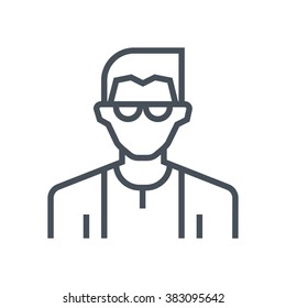Leader icon suitable for info graphics, websites and print media and  interfaces. Line vector icon.