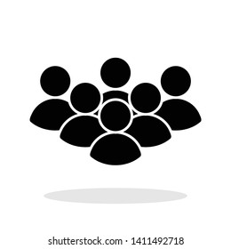 Leader icon in trendy flat style. Business people / Group symbol for your web site design, logo, app, UI Vector EPS 10. - Vector