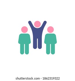 leader icon vector flat style design. isolated on white background